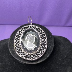 Silver Pendant with crystal cameo